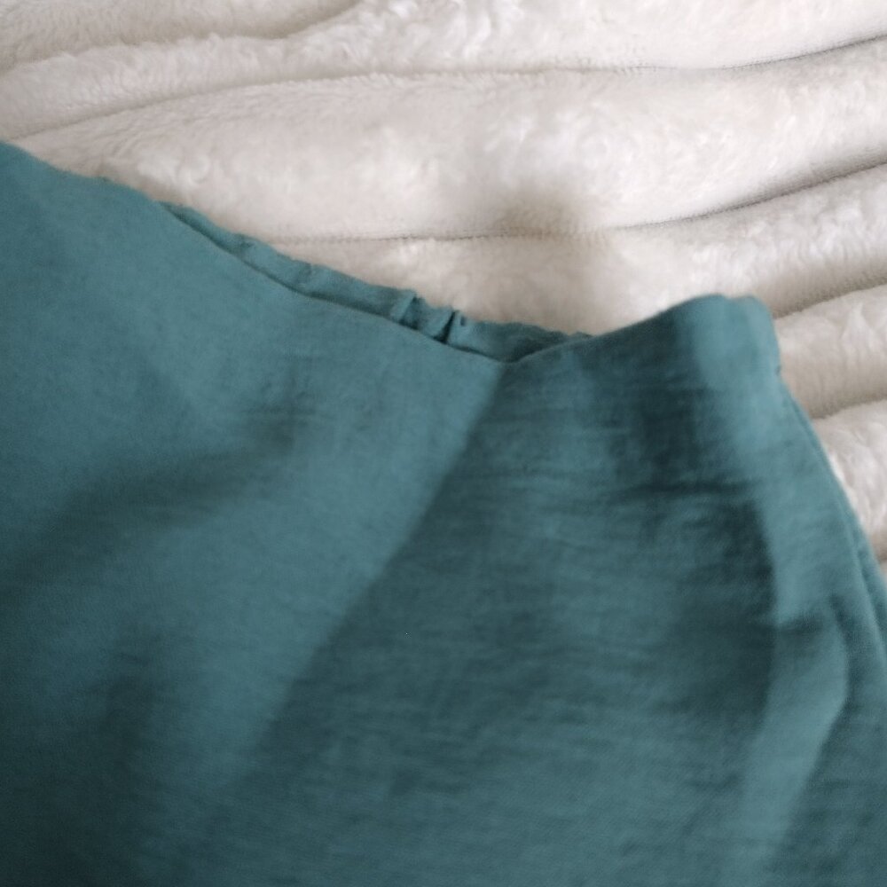 NYCC Teal Jogger Dress Pants PXL Petite Elastic Waist Pull-On Work Casual - Picture 9 of 15